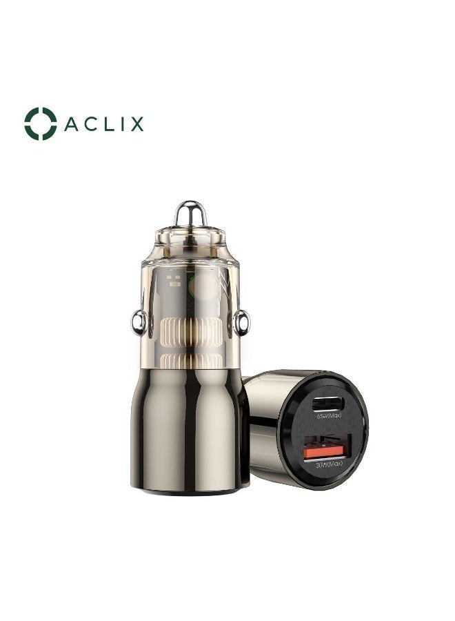 أكاليكس شاحن سيارة ACLIX ثنائي USB-C و USB-A، شحن سريع PD بقوة 95 واط - Image 1